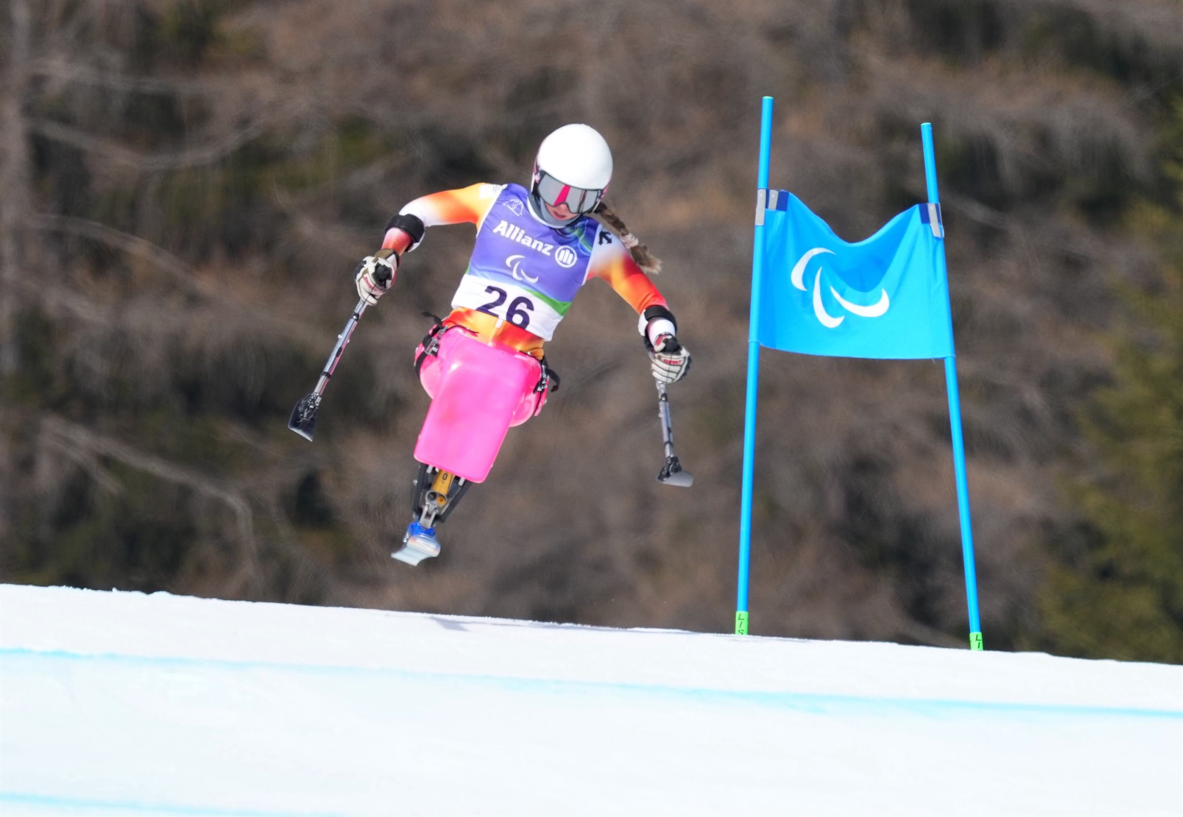 Audrey Pascual ready at the start of a World Cup race